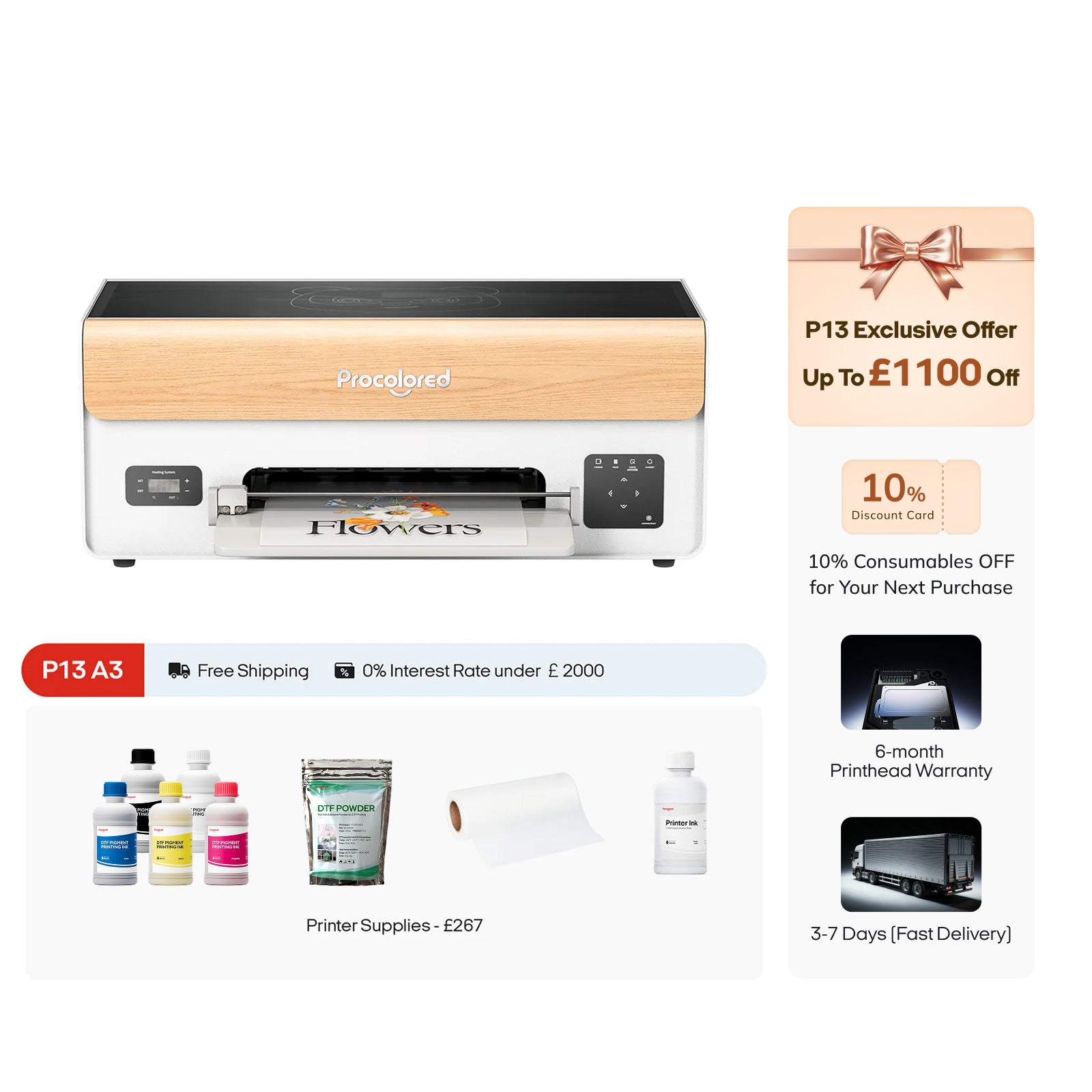 Procolored P13 Impresora DTF 13" A3 XP600 (MacOS)