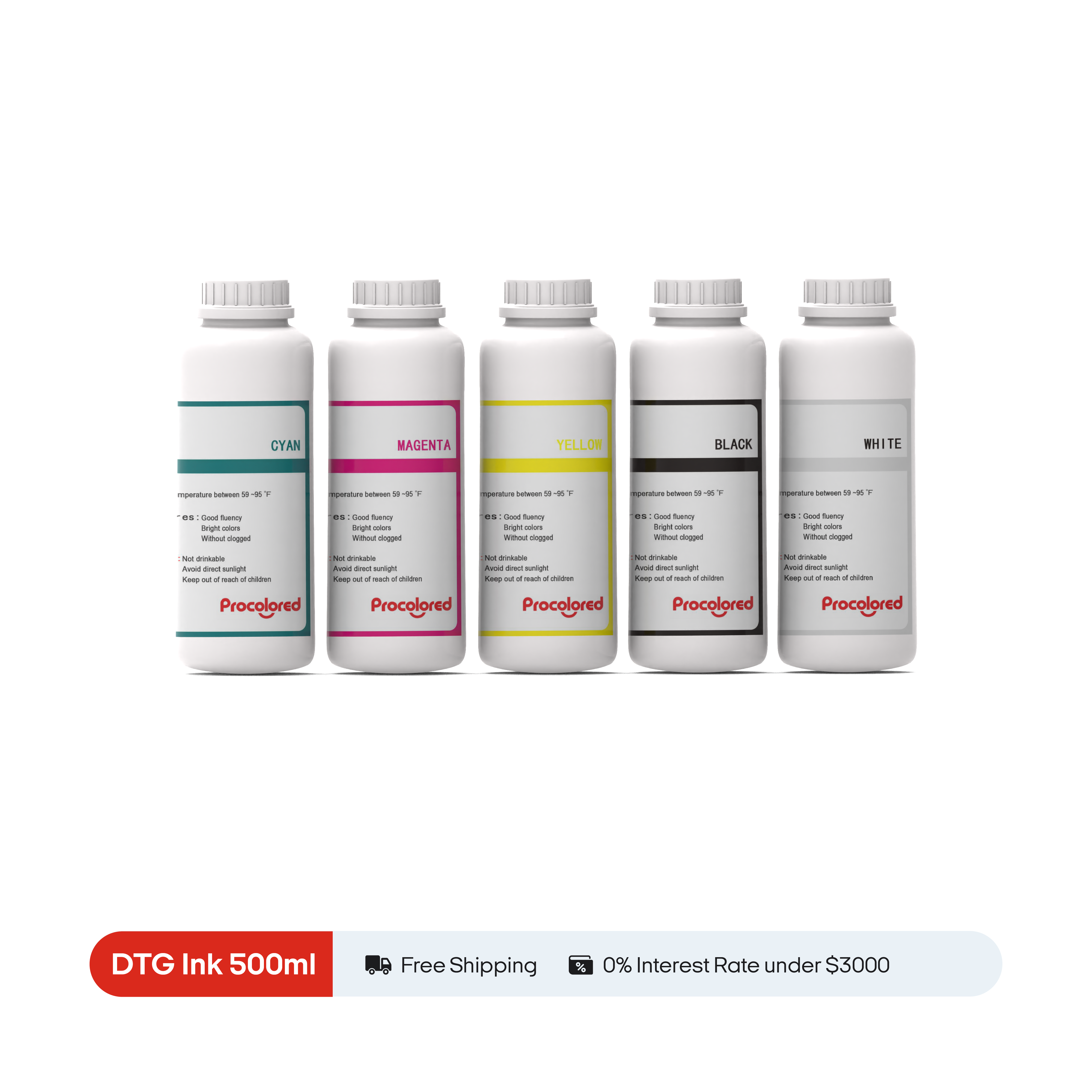 Procolored Direktdruck Textilfarbe 500ml