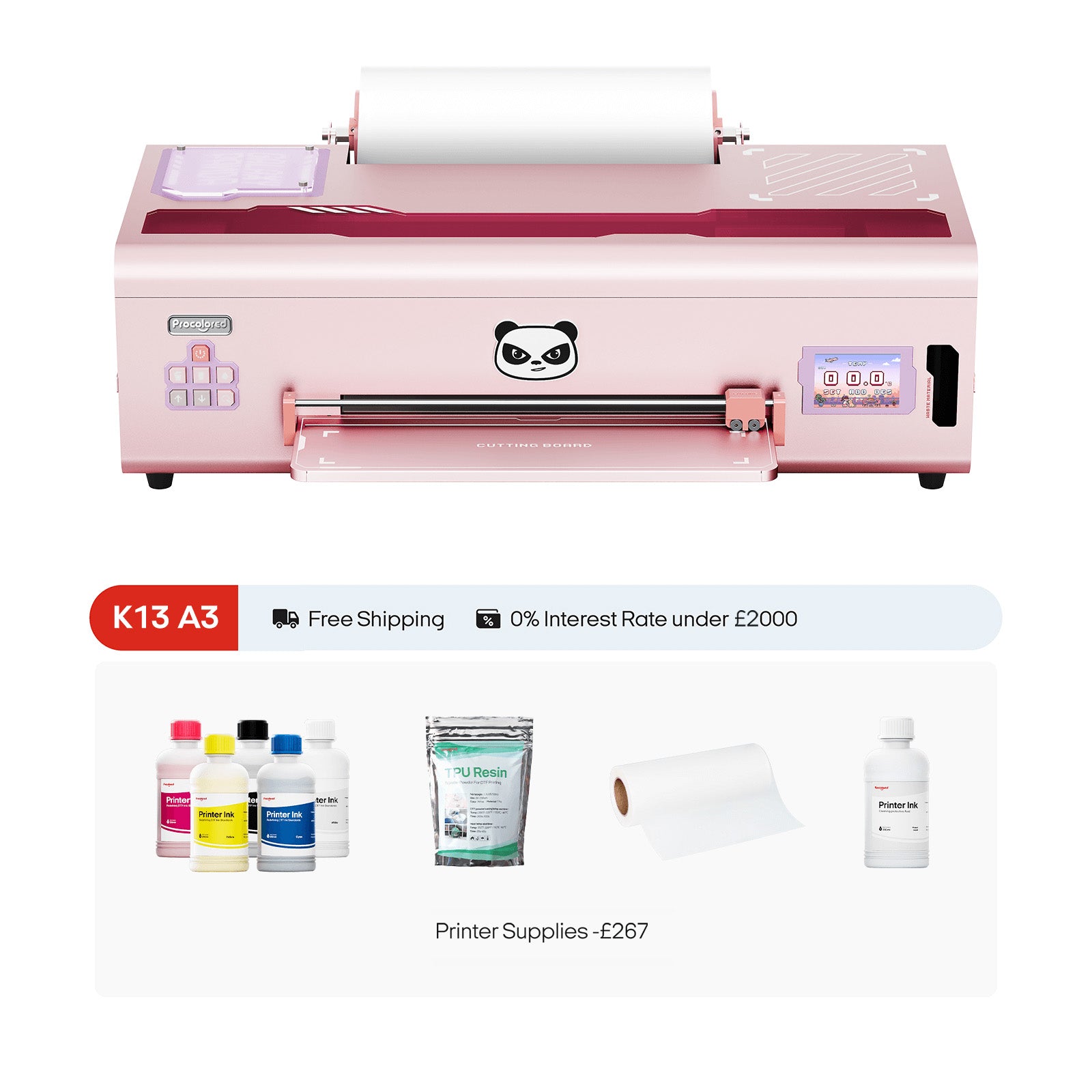 Procolored K13 DTF Printer 13" A3 - Pink