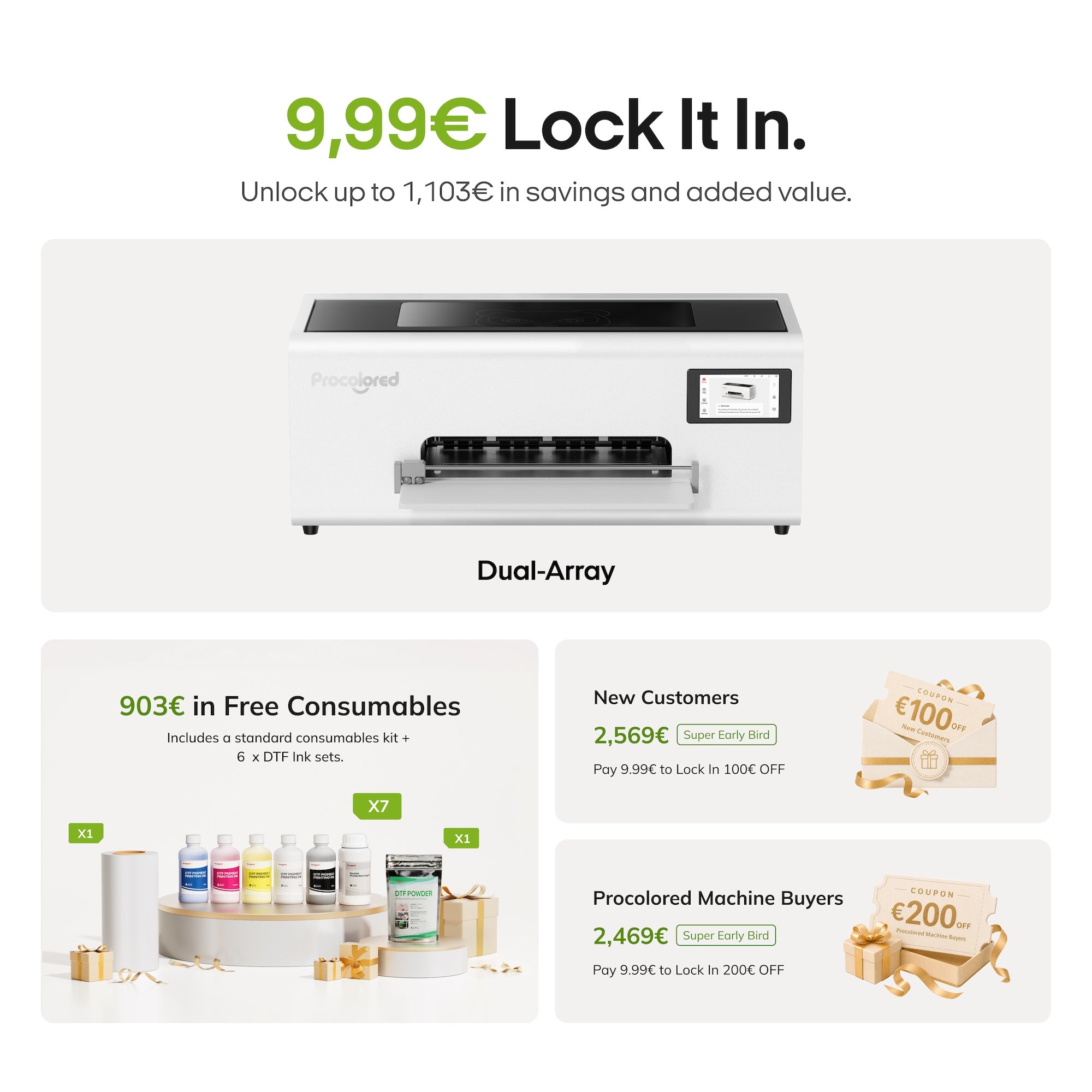 Procolored F13X DTF Printer Deposit