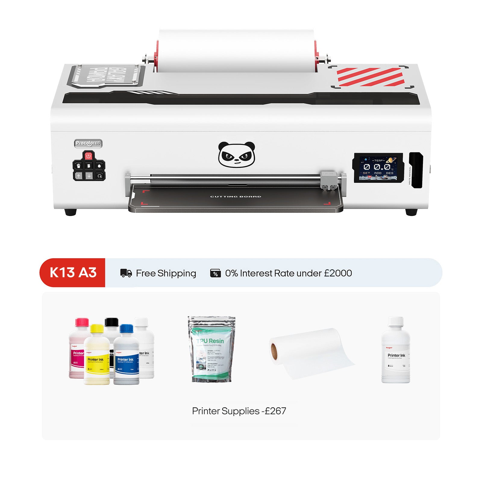 Procolored K13 DTF Printer 13" A3 - White